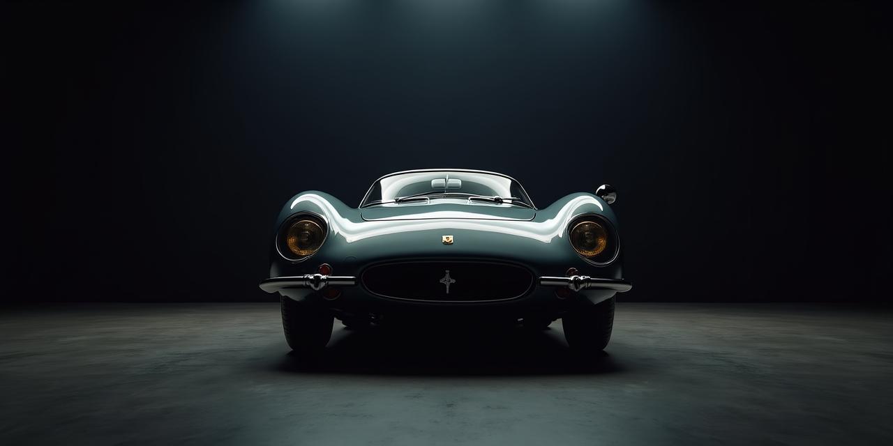 Auto d'epoca di lusso in uno showroom elegante a Roma